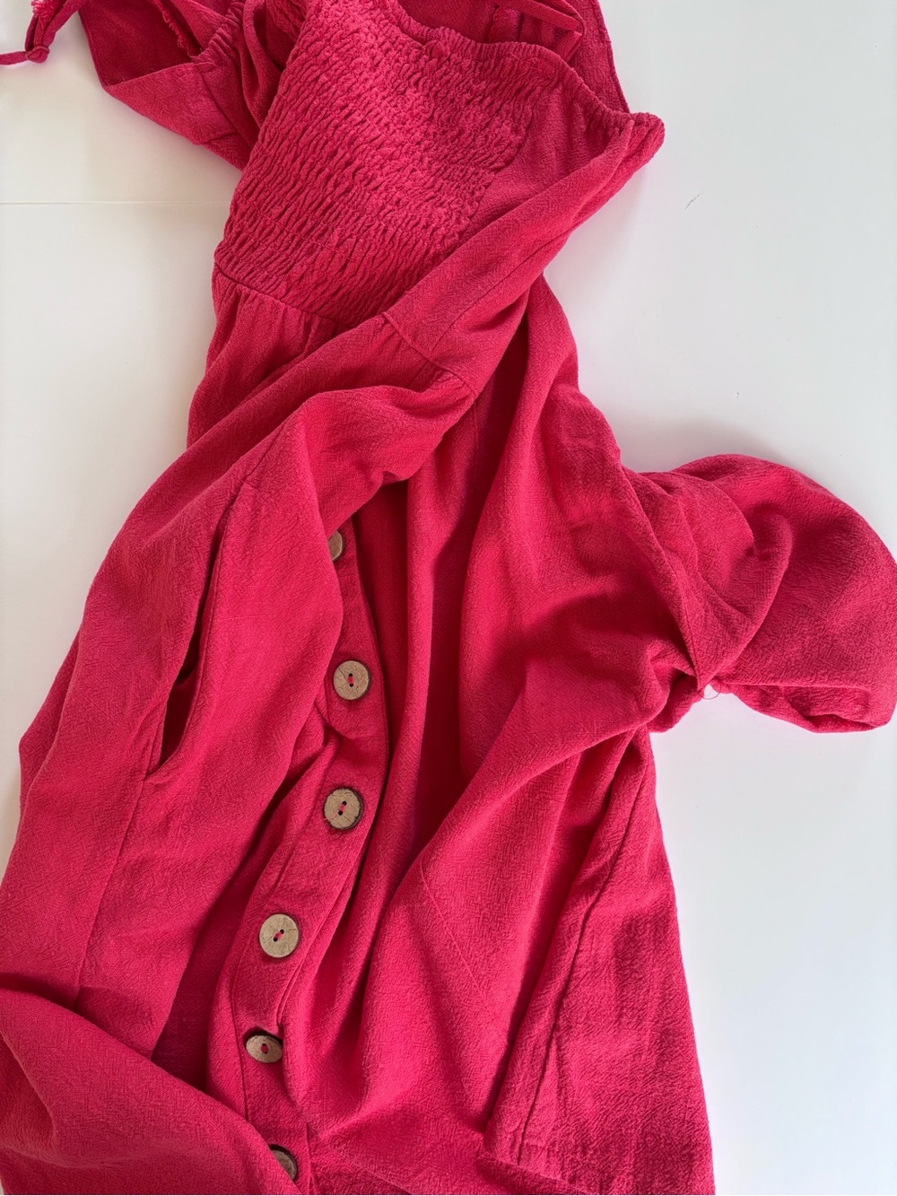 Universal Thread Raspberry button-front sundress | Small | Linen Blend - Picture 10 of 11
